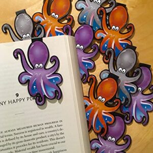 Octopus Bookmarks - (Set of 20 Book Markers) Bulk Animal Bookmarks Students, Kids, Teens, Girls & Boys. Ideal Reading incentives, Birthday Favors, Reading Awards Classroom Prizes!