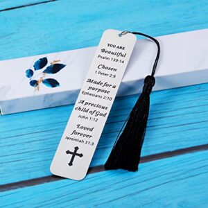 Christian Gifts for Women Men Inspirational Bible Verse Bookmarks for Christian Her Him Birthday Christmas Gifts for Girls Daughter Book Lovers from Mom Religious Gifts for Sister Friend