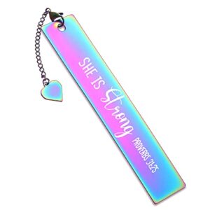 funny she is strong inspirational bookmark gifts for women bookmark for girls daughter book lovers sister bookworm birthday christmas stocking stuffers for female friend sister gifts friendship gifts
