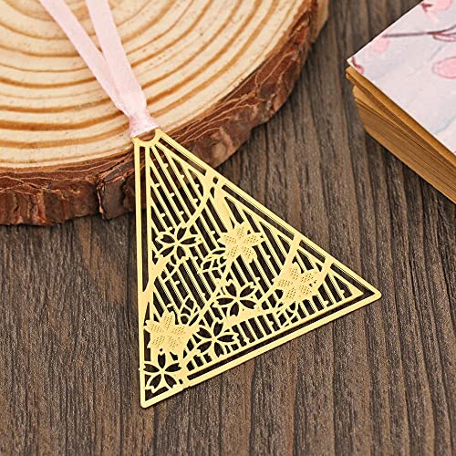 maxgoods Metal Bookmark Cute Tassel Apricot Rose Gold Book Holder Leaf(5)