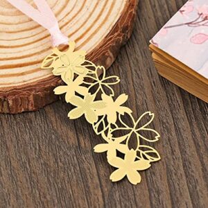 maxgoods Metal Bookmark Cute Tassel Apricot Rose Gold Book Holder Leaf(5)