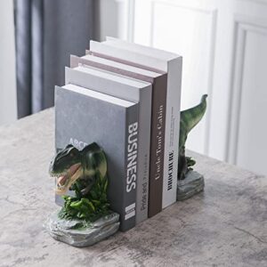 Banllis Dinosaur Pen Holder, Desk Organizers and Accessories + Decorative Bookends Book Ends to Hold Books Heavy Duty, Home Office Decor