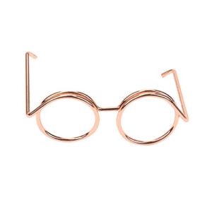 10pcs metal paper clip funny eyeglass frames rose golden document paper clips for school office bookmark organizing stationery supplies