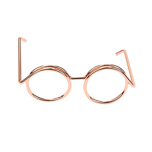 10pcs Metal Paper Clip Funny Eyeglass Frames Rose Golden Document Paper Clips for School Office Bookmark Organizing Stationery Supplies