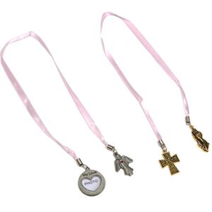 inspirational bookmark set christian charms & ribbons