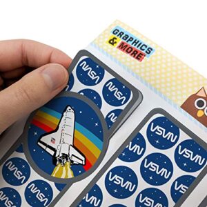 NASA Logo Over Space Shuttle with Rainbow Set of 3 Glossy Laminated Bookmarks