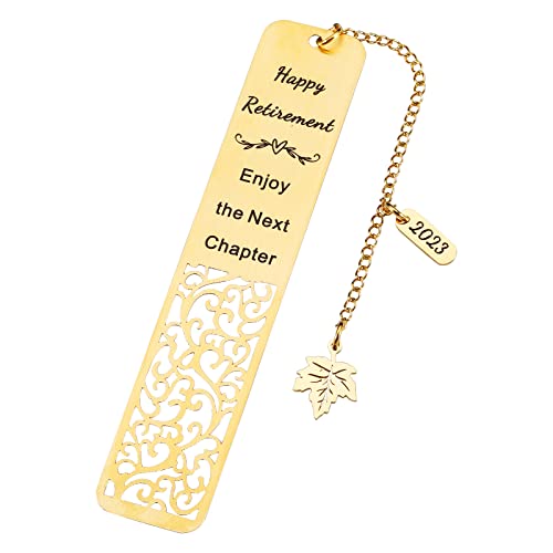 Happy Retirement Gifts Bookmarks for Women Men Book Lover Reader Coworkers Goodbye Farewell Gift for Boss Lady Nurse Doctor Teacher Retired Best Friends Leaving Going Away Birthday 2023 Retirement