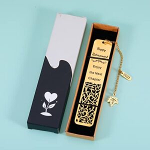 Happy Retirement Gifts Bookmarks for Women Men Book Lover Reader Coworkers Goodbye Farewell Gift for Boss Lady Nurse Doctor Teacher Retired Best Friends Leaving Going Away Birthday 2023 Retirement