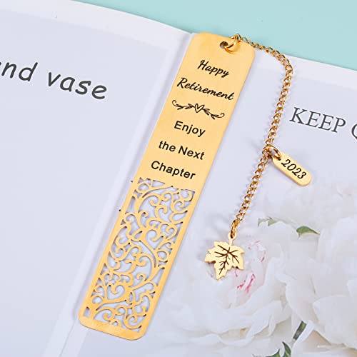 Happy Retirement Gifts Bookmarks for Women Men Book Lover Reader Coworkers Goodbye Farewell Gift for Boss Lady Nurse Doctor Teacher Retired Best Friends Leaving Going Away Birthday 2023 Retirement