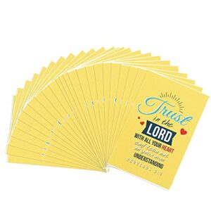 trust in the lord yellow 2 x 3 paper keepsake itty bitty bookmarks pack of 24