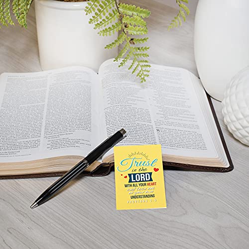 Trust in The Lord Yellow 2 x 3 Paper Keepsake Itty Bitty Bookmarks Pack of 24