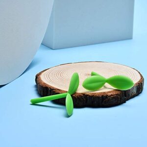 12PCS Sprout Little Green Bookmarks Mini Green Silicone Buds Bookmarks Small Grass Cute Book Mark Decoration Creative Gift for Bookworm Book Lovers Reading