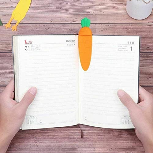 Cute Kawaii Carrot Bookmark Cartoon 3D Stereo Book Marks for Kids DIY Decoration Supplies Stationery Office Gift U4Z9 School