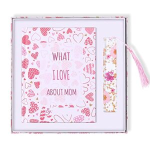 akitsuma gift for mom meaningful sentimental gift mothers day journal birthday fill in the blank book with bookmark (mom)