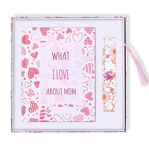 AKITSUMA Gift for Mom Meaningful Sentimental Gift Mothers Day Journal Birthday Fill in The Blank Book with Bookmark (Mom)