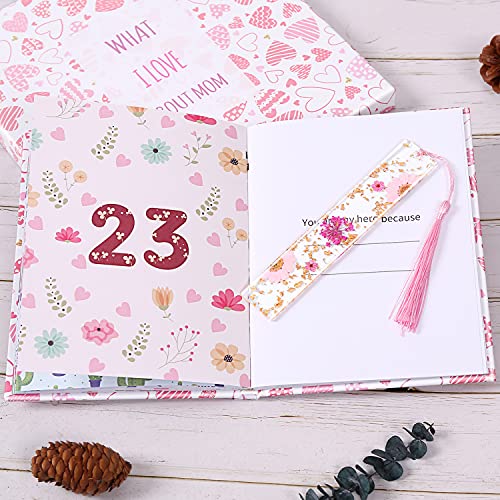 AKITSUMA Gift for Mom Meaningful Sentimental Gift Mothers Day Journal Birthday Fill in The Blank Book with Bookmark (Mom)