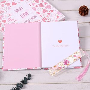 AKITSUMA Gift for Mom Meaningful Sentimental Gift Mothers Day Journal Birthday Fill in The Blank Book with Bookmark (Mom)