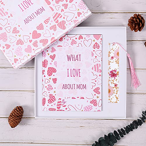 AKITSUMA Gift for Mom Meaningful Sentimental Gift Mothers Day Journal Birthday Fill in The Blank Book with Bookmark (Mom)