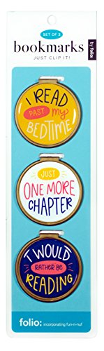 Just Clip it! Quote Bookmarks - (Set of 3 clip over the page markers) - GO away, I'm reading, I am silently correcting your grammar & My weekend is all BOOKED. Funny Bookmark Set - for of all ages.