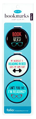 Just Clip it! Quote Bookmarks - (Set of 3 clip over the page markers) - GO away, I'm reading, I am silently correcting your grammar & My weekend is all BOOKED. Funny Bookmark Set - for of all ages.