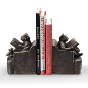spi home reading friends cat & mouse bookends pair