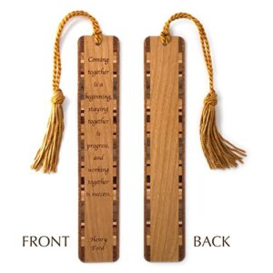 Quote About Success - Engraved Wooden Bookmark - Also Available with Personalization - Made in USA