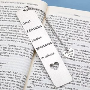 Boss Day Gifts Thank You Gifts for Women Men Leader Appreciation Gift for Boss Male Retirement Going Away Leaving Gifts Ideas for Boss Lady Supervisor Mentor Office Inspirational Christmas Bookmark