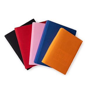 m.i.n stretchable book covers, jumbo, set of 5, solid colors fabric bookcovers, fits extra large hardcover textbooks up to 9 x 11, stretch book covers, durable, washable & reusable