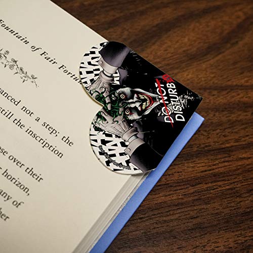 Batman Disturbed Joker Heart Faux Leather Bookmark - Set of 2