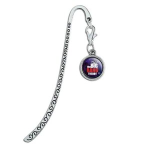 the big bang theory logo metal bookmark page marker with charm