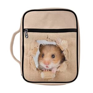 afpanqz cute 3d hamster bible cover church bag for womens bible study scripture bag portable casual bible book case protective bible case bible carrying organizers bag