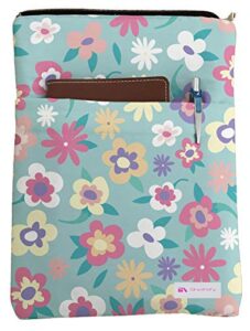 colorful floral book sleeve – book cover for hardcover and paperback – book lover gift – notebooks and pens not included