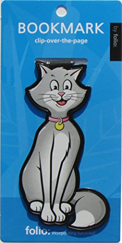 Cat Bookmarks (Clip-Over-The-Page) Set of 2 - Assorted Colors