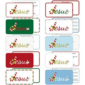 100 count christmas bookmarks the legend of the candy cane christmas bookmarks scripture candy bookmarks jesus our shepherd religious bookmarks for kids christmas stocking party favor