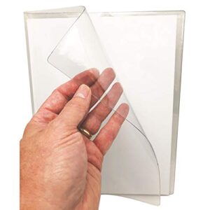 ashley productions smart poly clear book covers, 8-1/2″ x 11″, pack of 12
