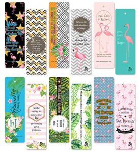 on sales! flamingo bookmarks 60 pcs. free beauty e-book. encouraging, inspiration, unique design bookmark. bookmark card. best thanksgiving, christmas gift. bookmark bulk