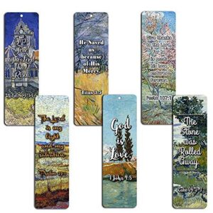 christian van gogh bookmarks cards – god is love (60 pack)- bible scripture prayer cards – war room decor – encouragement gifts – vbs bible study sunday school baptism church camp stocking stuffers