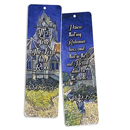 Christian Van Gogh Bookmarks Cards - God is Love (60 Pack)- Bible Scripture Prayer Cards - War Room Decor - Encouragement Gifts - VBS Bible Study Sunday School Baptism Church Camp Stocking Stuffers