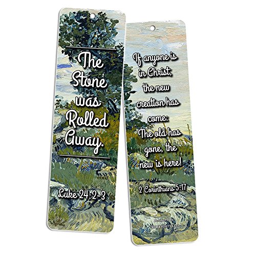 Christian Van Gogh Bookmarks Cards - God is Love (60 Pack)- Bible Scripture Prayer Cards - War Room Decor - Encouragement Gifts - VBS Bible Study Sunday School Baptism Church Camp Stocking Stuffers