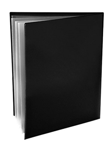 Ultra Pro - 10 Pack, Black 2-Pocket Folders with Clear Outside Pockets and 4 Pages