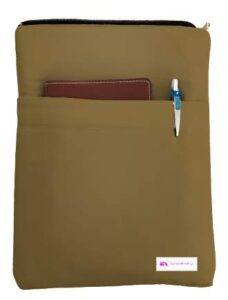 peanut brown book sleeve – book cover for hardcover and paperback – book lover gift – notebooks and pens not included