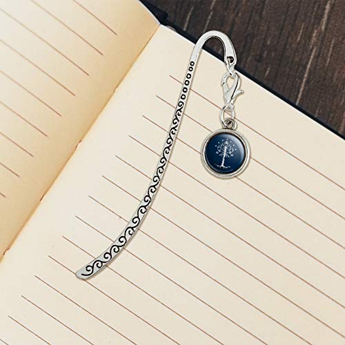 Lord of the Rings Tree of Gondor Metal Bookmark Page Marker with Charm