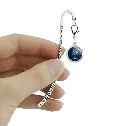 Lord of the Rings Tree of Gondor Metal Bookmark Page Marker with Charm