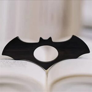 cute wood book page holder thumb ring page holder book reading accessories for teachers students book lovers reading school office home supplies (bat)