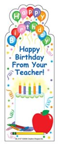 birthday “from your teacher” bookmarks