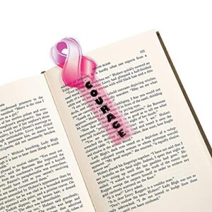 fun express – pink ribbon poly bookmark – stationery – bookmarks – bookmarks – 48 pieces