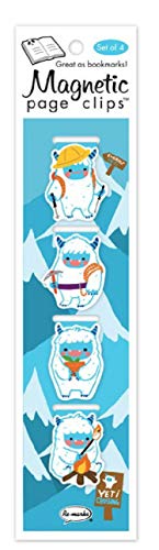 Yeti Illustrated Magnetic Page Clips Set of 4 by Re-marks