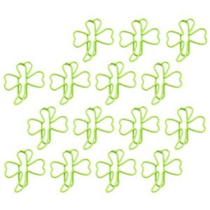 soimiss test paper clips 45pcs shamrock clover shaped paper clips bookmark clips for office school home document organizing clover shape clips