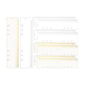 10pcs a5 bookmark ruler gold/silver stamping binder divider straight ruler page markers today page finders pp ruler bookmark for 6-rings planner notebook handbook bookmarks