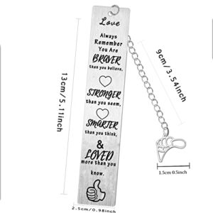 Inspirational Metal Bookmark for Book Lover Inspirational Gifts Bookmark for Daughter Son Niece Nephew Encouragement Birthday Bookmark Present for Girls Boys